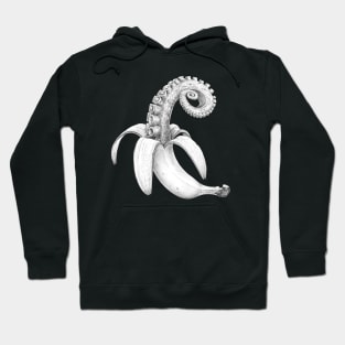 Octopus banana black & white Hoodie